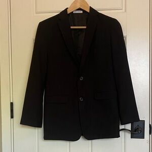 Boys Black Blazer - Classic Single-Breasted Suit Jacket